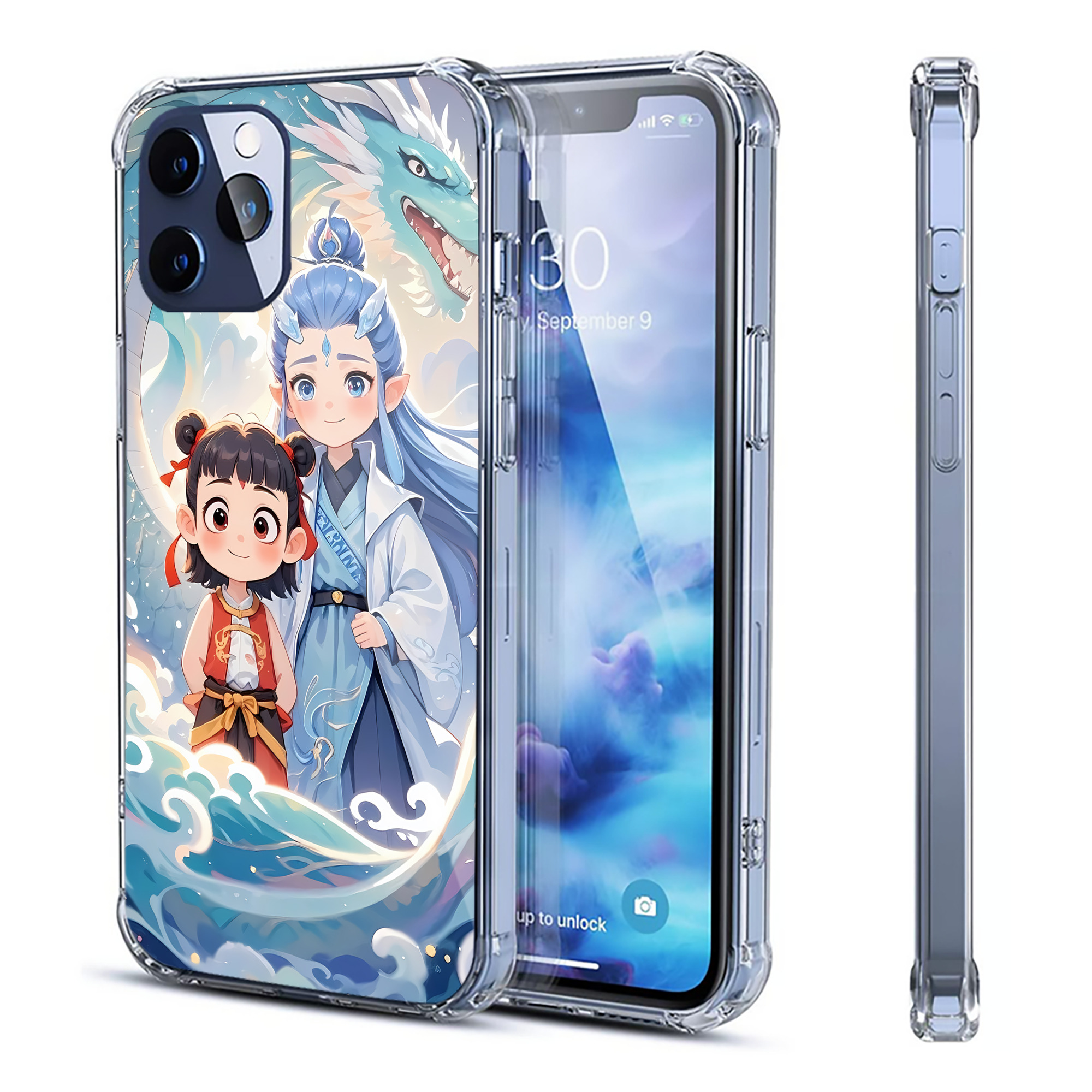 （画像用） Ne Zha 2 ナタ 魔童の大暴れ 【iPhone 12シリーズ対応】透明スマホケース（クリアソフトケース）